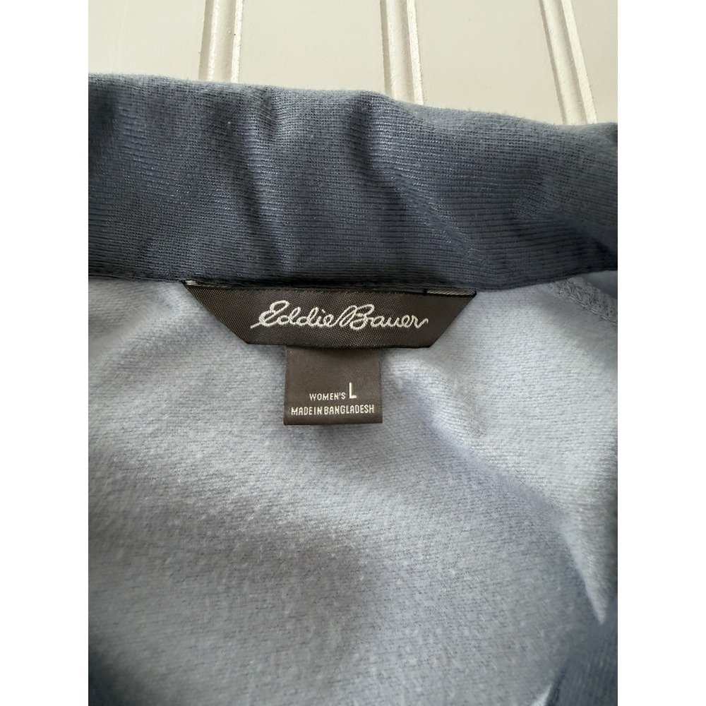 Outdoor Softshell Full Zip Fleece Lined Jacket Blue Womens Large Eddie Bauer - Picture 2 of 11
